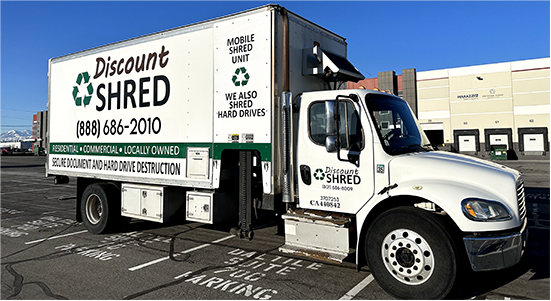 Discount Shredding's truck